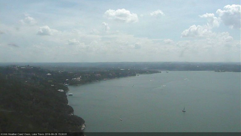 Lake Travis webcam, June 26, 2016 2:45 PM CT