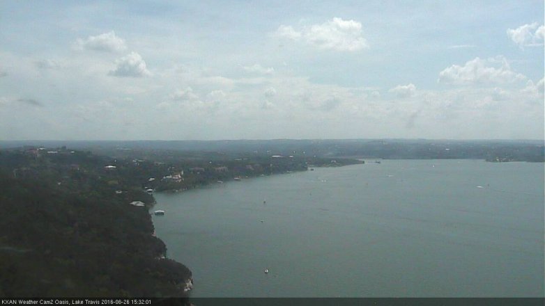 Lake Travis webcam, June 26, 2016 3:00 PM CT