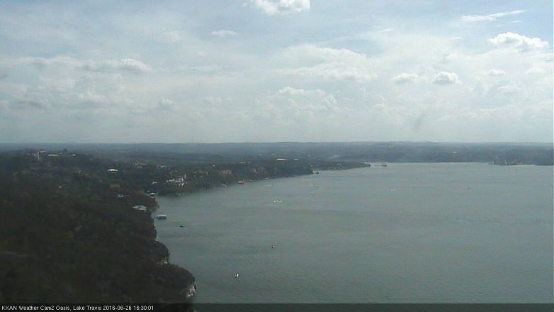 Lake Travis webcam, June 26, 2016 3:40 PM CT