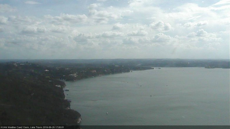 Lake Travis webcam, June 26, 2016 4:10 PM CT