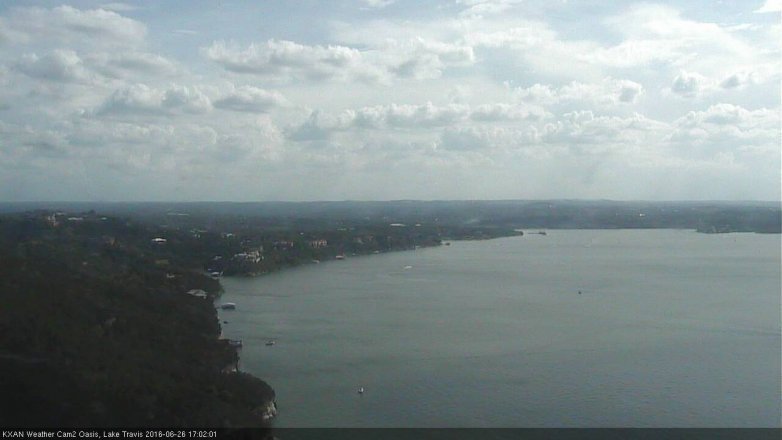 Lake Travis webcam, June 26, 2016 4:25 PM CT