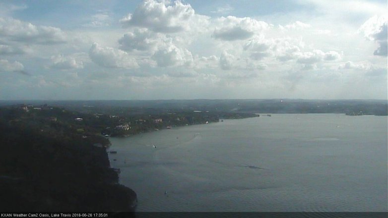 Lake Travis webcam, June 26, 2016 4:55 PM CT