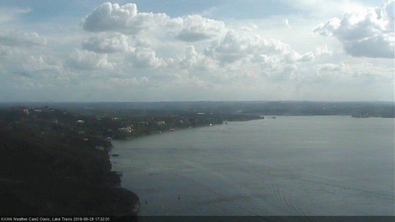 Lake Travis webcam, June 26, 2016 5:00 PM CT