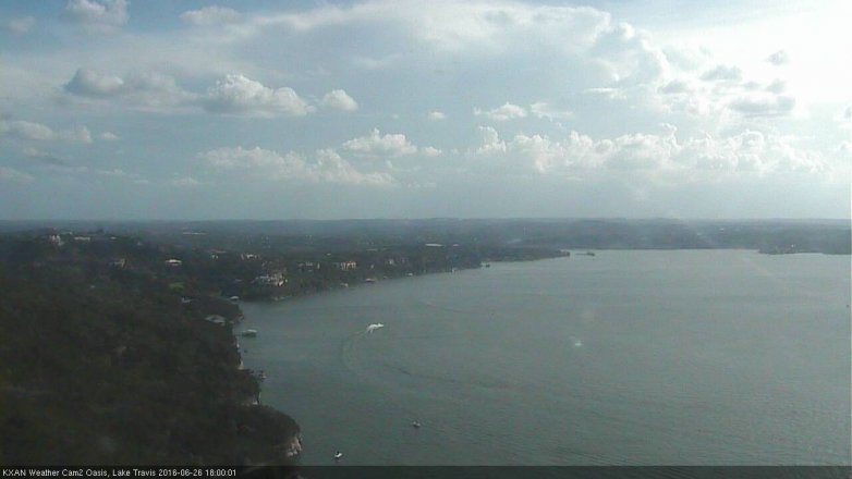 Lake Travis webcam, June 26, 2016 5:15 PM CT