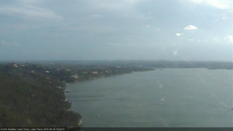 Lake Travis webcam, June 26, 2016 5:40 PM CT
