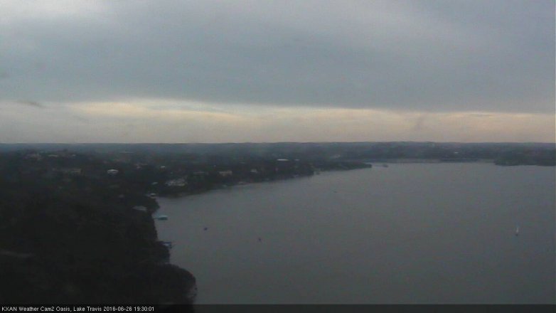 Lake Travis webcam, June 26, 2016 6:35 PM CT