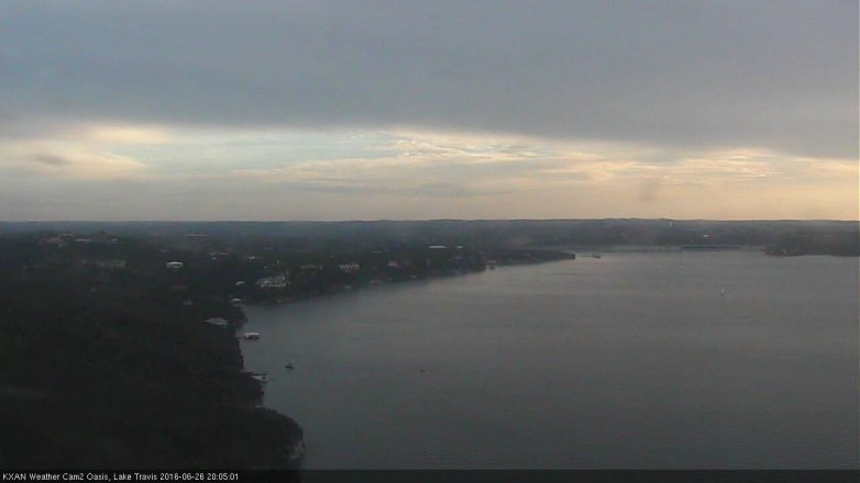 Lake Travis webcam, June 26, 2016 7:15 PM CT