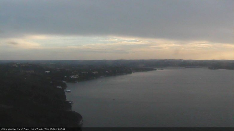 Lake Travis webcam, June 26, 2016 7:25 PM CT
