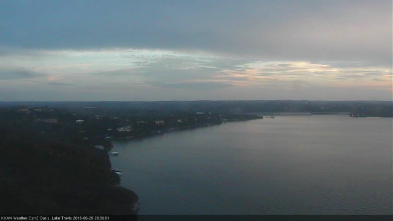 Lake Travis webcam, June 26, 2016 8:00 PM CT