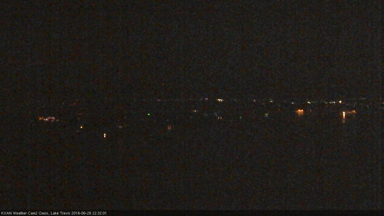 Lake Travis webcam, June 26, 2016 9:40 PM CT