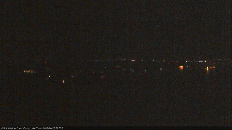Lake Travis webcam, June 26, 2016 10:05 PM CT