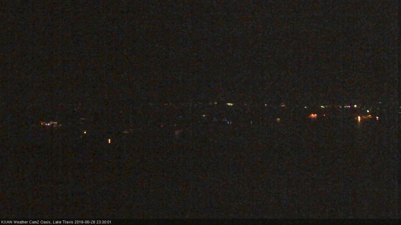 Lake Travis webcam, June 26, 2016 10:45 PM CT