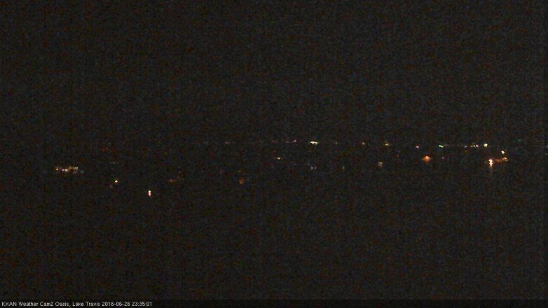 Lake Travis webcam, June 26, 2016 11:00 PM CT