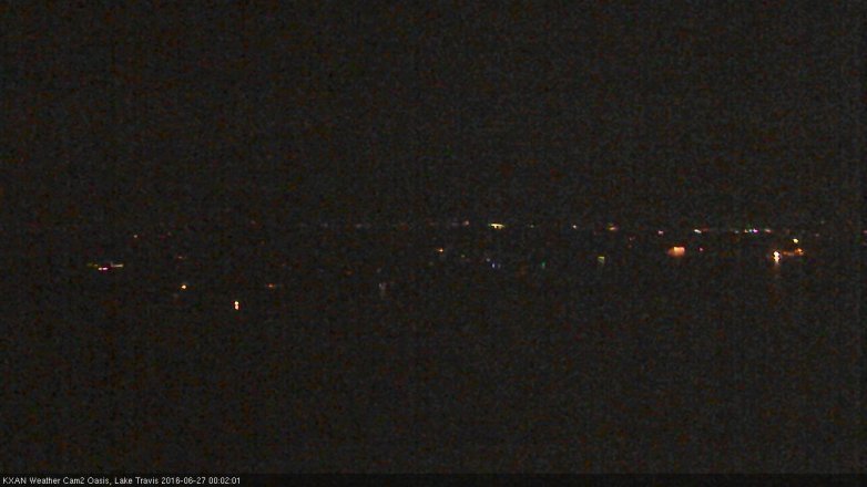 Lake Travis webcam, June 26, 2016 11:10 PM CT
