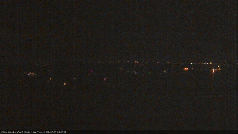 Lake Travis webcam, June 26, 2016 11:15 PM CT