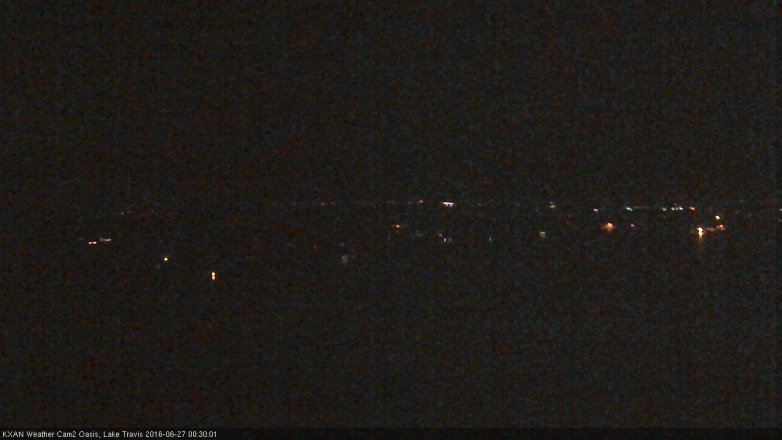 Lake Travis webcam, June 26, 2016 11:45 PM CT