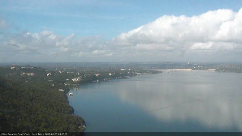 Lake Travis webcam, June 27, 2016 9:00 AM CT