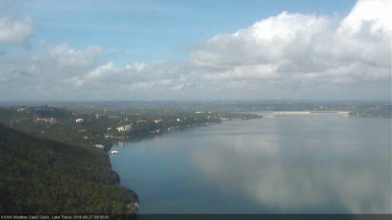 Lake Travis webcam, June 27, 2016 9:05 AM CT