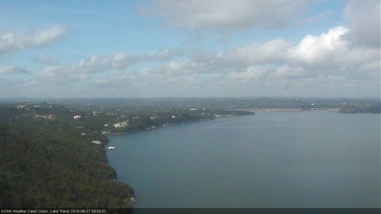 Lake Travis webcam, June 27, 2016 9:20 AM CT