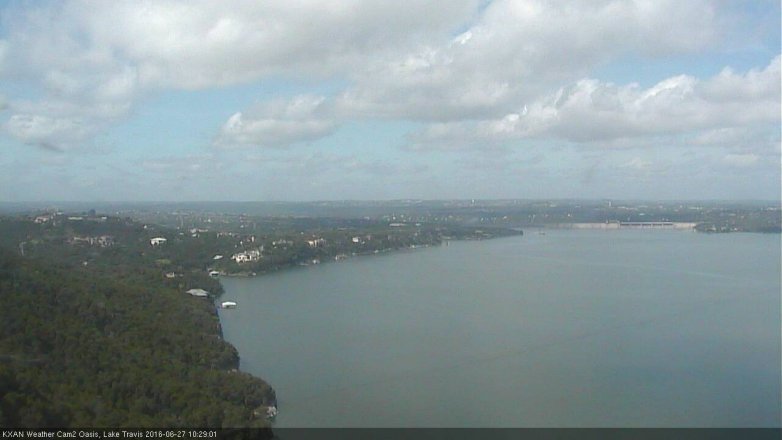 Lake Travis webcam, June 27, 2016 9:35 AM CT