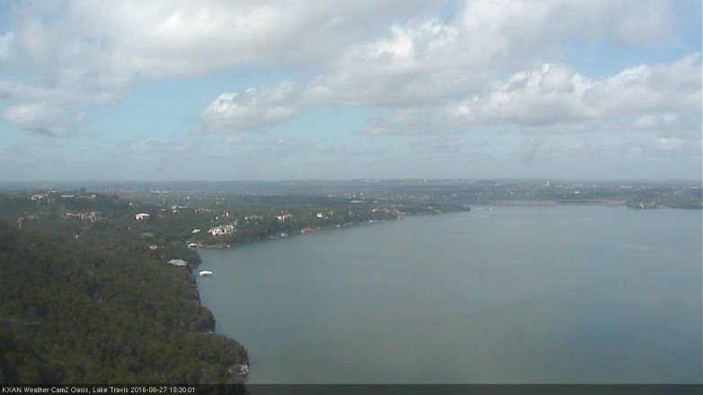 Lake Travis webcam, June 27, 2016 9:40 AM CT