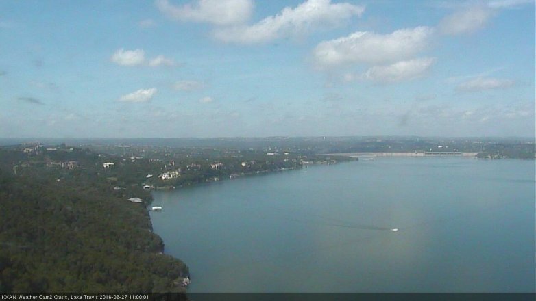 Lake Travis webcam, June 27, 2016 10:15 AM CT