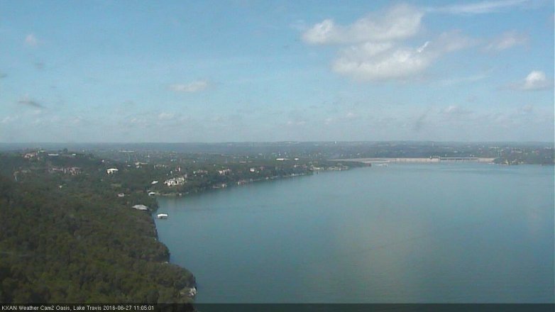 Lake Travis webcam, June 27, 2016 10:35 AM CT
