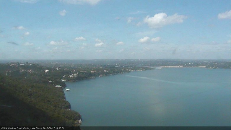 Lake Travis webcam, June 27, 2016 10:40 AM CT