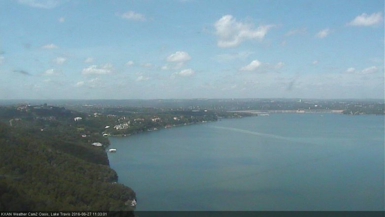 Lake Travis webcam, June 27, 2016 10:55 AM CT