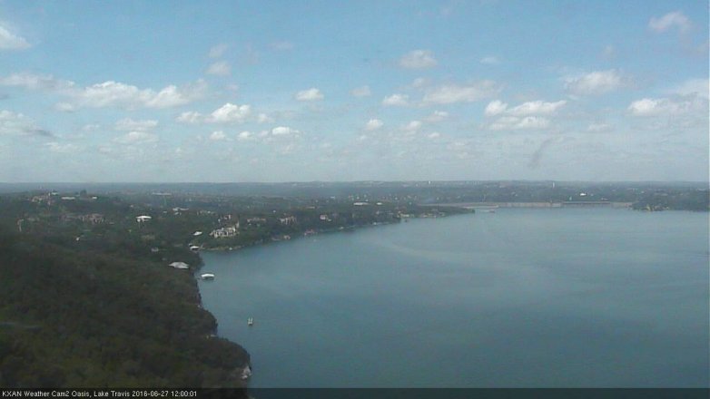 Lake Travis webcam, June 27, 2016 11:20 AM CT