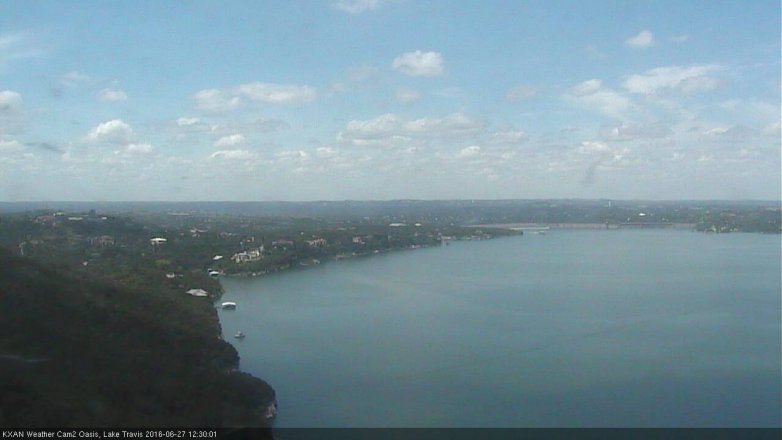 Lake Travis webcam, June 27, 2016 11:40 AM CT