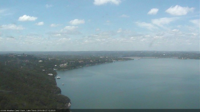 Lake Travis webcam, June 27, 2016 12:05 PM CT
