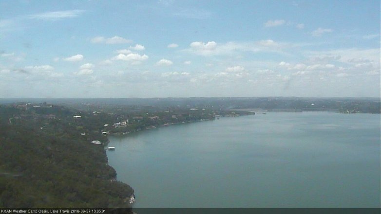 Lake Travis webcam, June 27, 2016 12:25 PM CT
