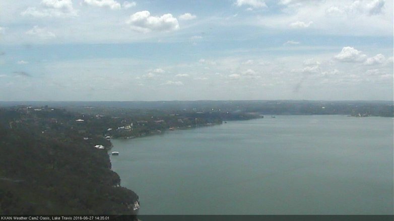 Lake Travis webcam, June 27, 2016 2:05 PM CT