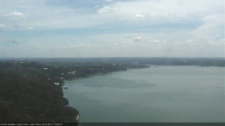 Lake Travis webcam, June 27, 2016 2:25 PM CT