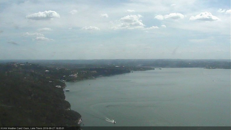 Lake Travis webcam, June 27, 2016 3:10 PM CT
