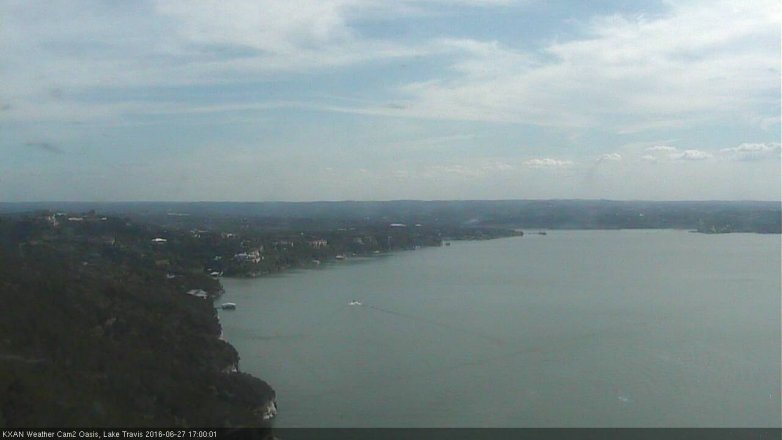 Lake Travis webcam, June 27, 2016 4:30 PM CT