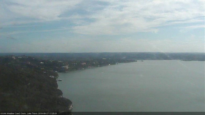 Lake Travis webcam, June 27, 2016 4:40 PM CT