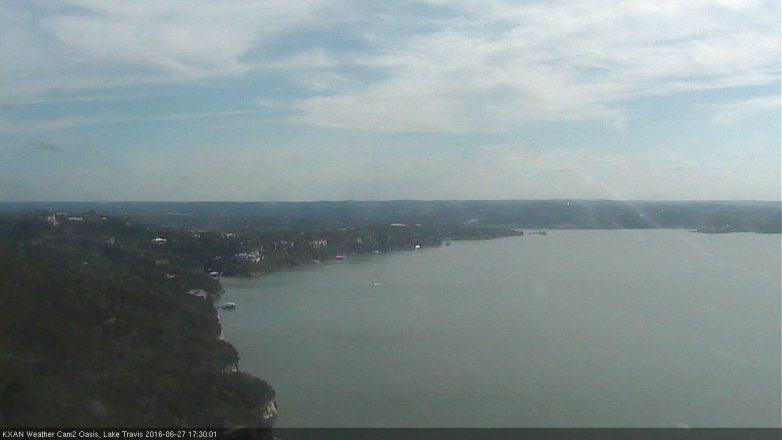 Lake Travis webcam, June 27, 2016 4:50 PM CT