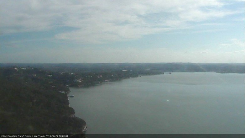 Lake Travis webcam, June 27, 2016 5:15 PM CT