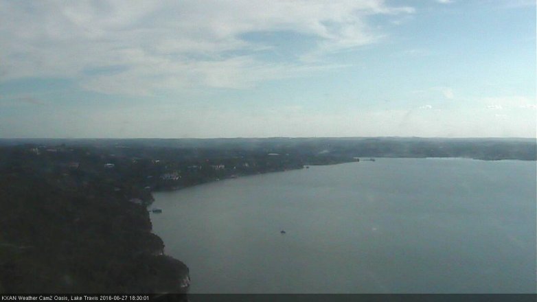 Lake Travis webcam, June 27, 2016 5:55 PM CT