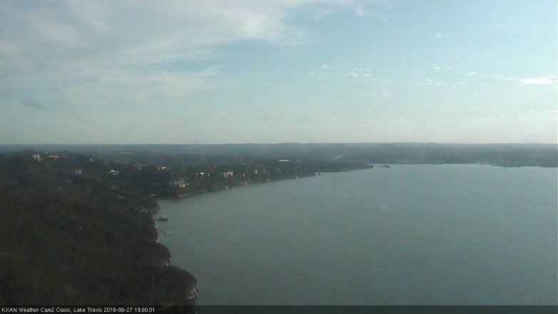 Lake Travis webcam, June 27, 2016 6:10 PM CT