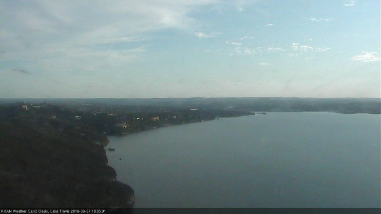Lake Travis webcam, June 27, 2016 6:25 PM CT