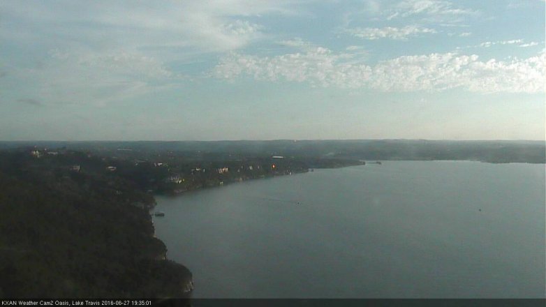 Lake Travis webcam, June 27, 2016 7:00 PM CT