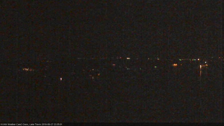 Lake Travis webcam, June 27, 2016 11:05 PM CT