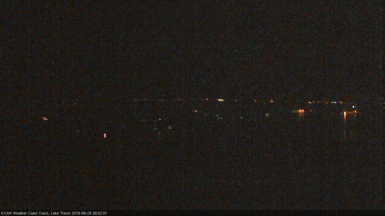 Lake Travis webcam, June 27, 2016 11:15 PM CT