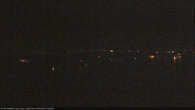 Lake Travis webcam, June 27, 2016 11:20 PM CT