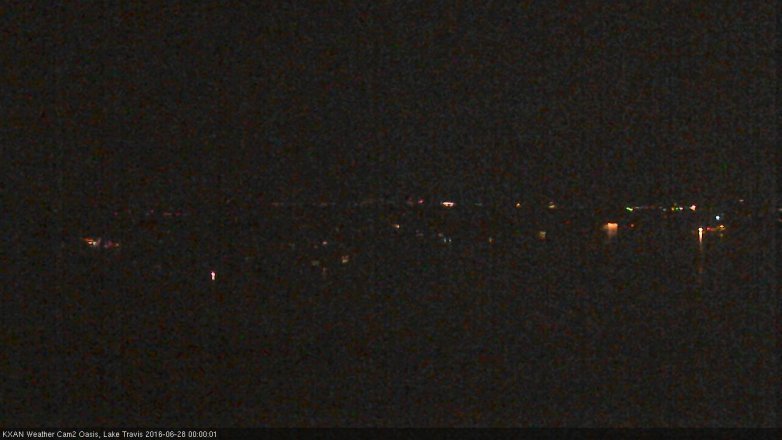 Lake Travis webcam, June 27, 2016 11:25 PM CT