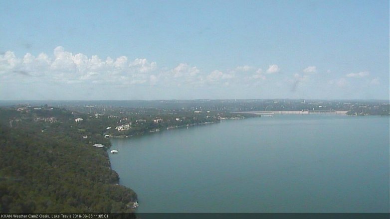 Lake Travis webcam, June 28, 2016 10:20 AM CT