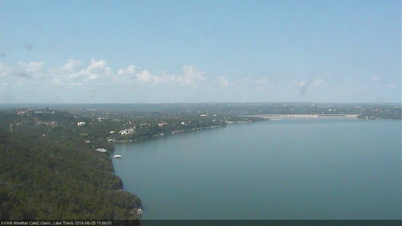 Lake Travis webcam, June 28, 2016 10:25 AM CT